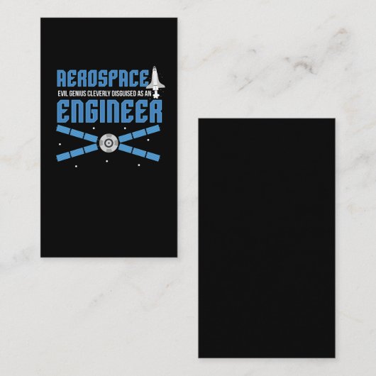 航空宇宙学の技術者の工科大学学生 名刺 (正面/裏面)