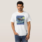 航空宇宙学の技術者の星明かりの夜Tシャツ Tシャツ (正面フル)
