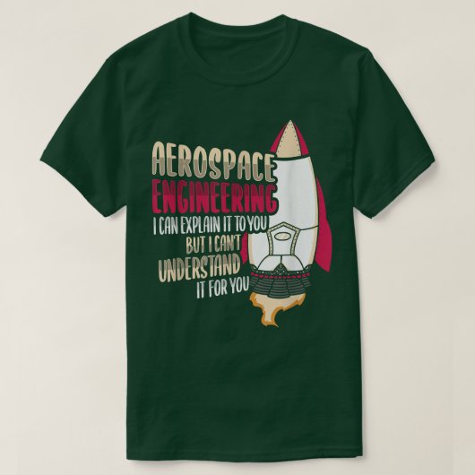 航空宇宙工学デザイン17 Tシャツ (デザイン正面)