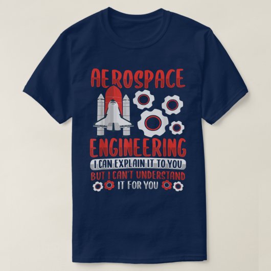 航空宇宙工学デザイン17 Tシャツ (デザイン正面)