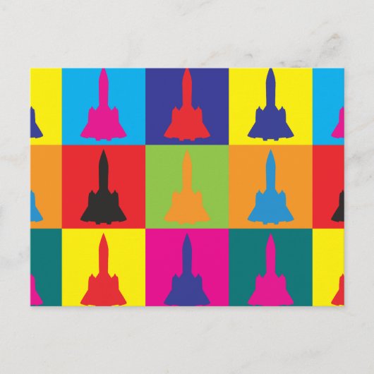 航空宇宙工学ポップアート ポストカード (正面)