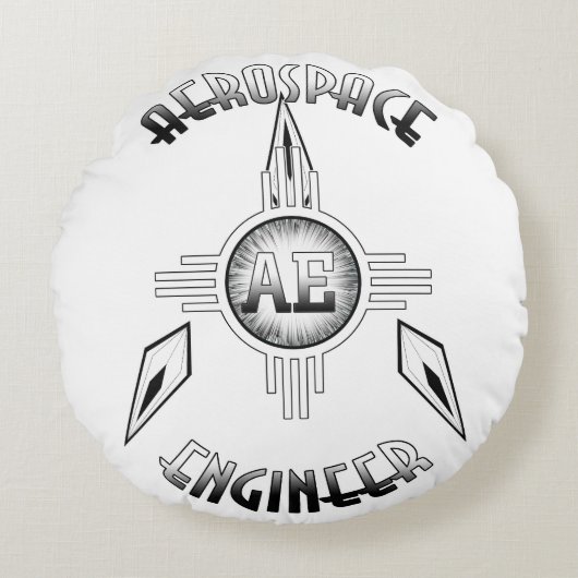 航空宇宙工学レトロ ラウンドクッション (正面)