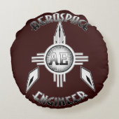 航空宇宙工学レトロ ラウンドクッション (裏面)