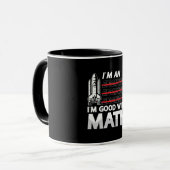 航空宇宙技術私は数学の宇宙が得意だ マグカップ (正面左)