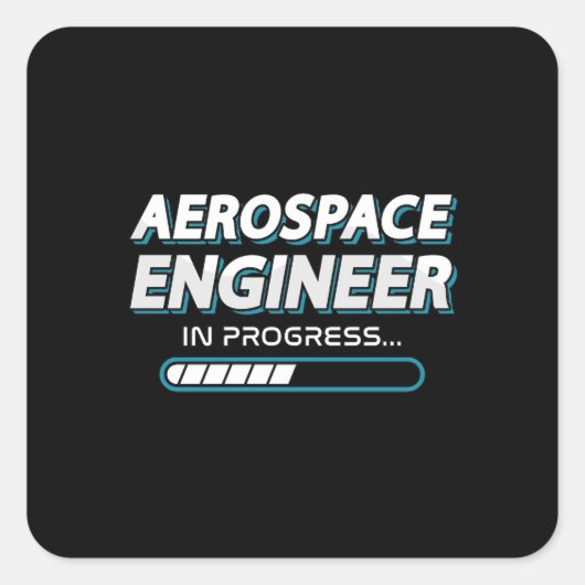 航空宇宙技術者エンジニアリング宇宙 スクエアシール (正面)