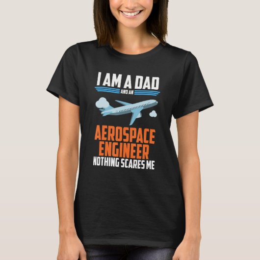 航空宇宙技術者パパロケットエンジニアリンググラフ Tシャツ (正面)