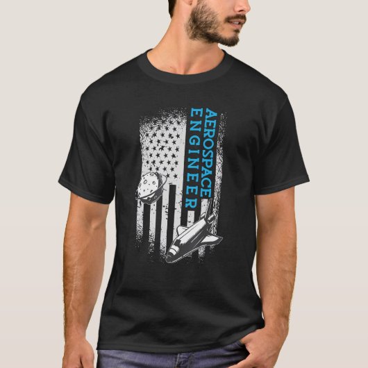 航空宇宙技術者ロケットエンジニアリング航空宇宙分野 Tシャツ (正面)