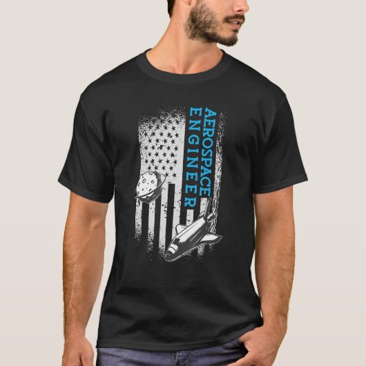 航空宇宙技術者ロケットエンジニアリング航空宇宙分野 Tシャツ (正面)