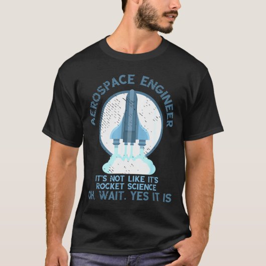 航空宇宙技術者ロケット科学研究者機関 Tシャツ (正面)