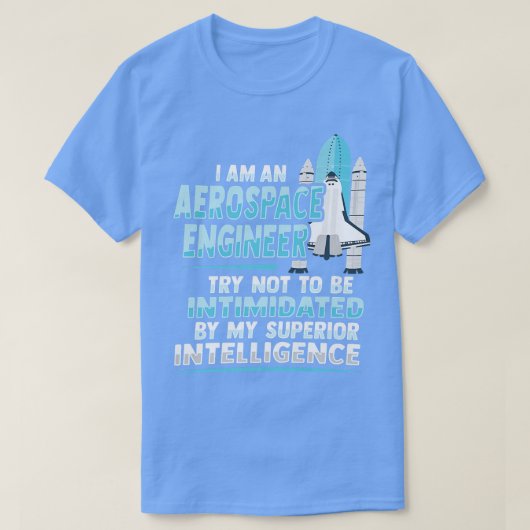 航空宇宙技術者広報ロケット科学デザイン Tシャツ (デザイン正面)