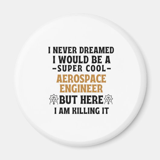 航空宇宙技術者 マグネット (正面)