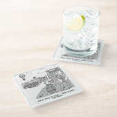 航空宇宙産業ボス熱気球による旅行 ガラスコースター (アングル)