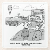 航空宇宙産業ボス熱気球による旅行 ガラスコースター (正面)