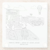 航空宇宙産業ボス熱気球による旅行 ガラスコースター (裏面)