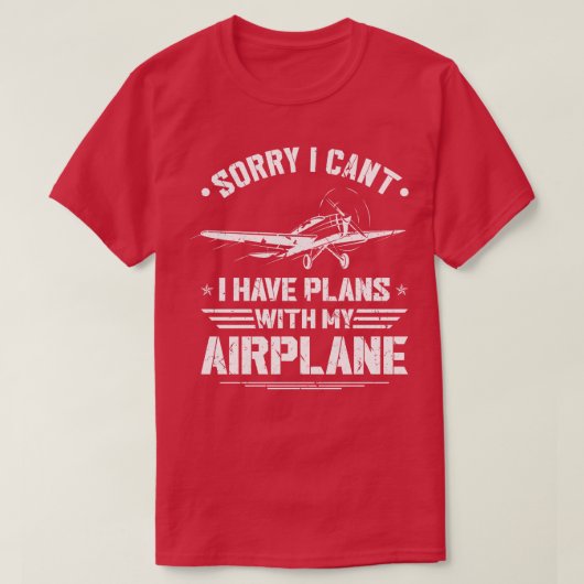 航空小型飛行機パイロット Tシャツ (デザイン正面)