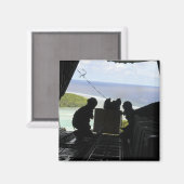 航空従事者が寄付品のパレットを押し出す マグネット (正面/裏面)