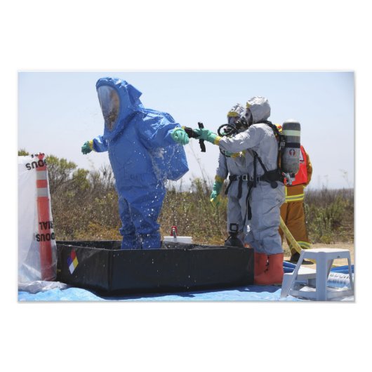 航空従事者が桶に立つ フォトプリント            (正面)