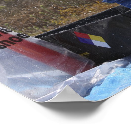 航空従事者が桶に立つ ポスター (角)