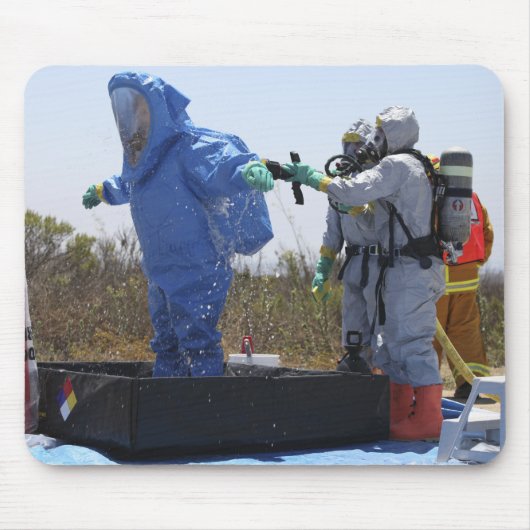 航空従事者が桶に立つ マウスパッド (正面)