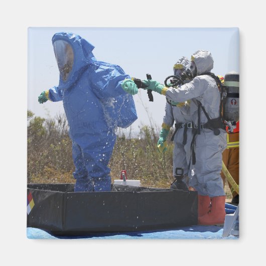 航空従事者が桶に立つ マグネット (正面)