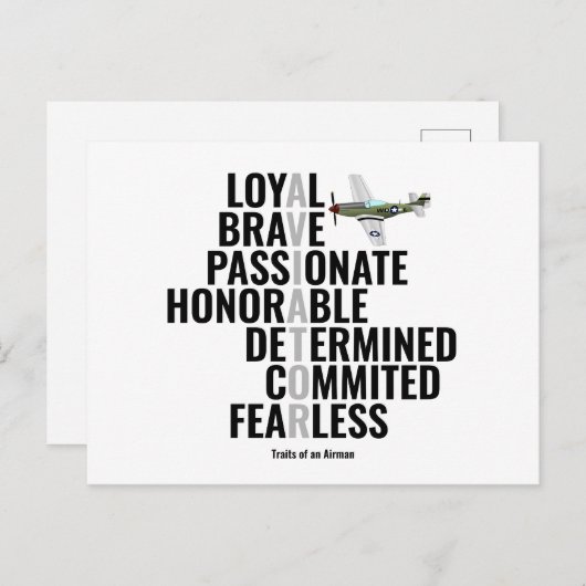 航空従事者の特性 ポストカード (正面/裏面)