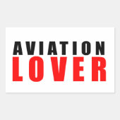 航空愛好家 長方形シール (正面)
