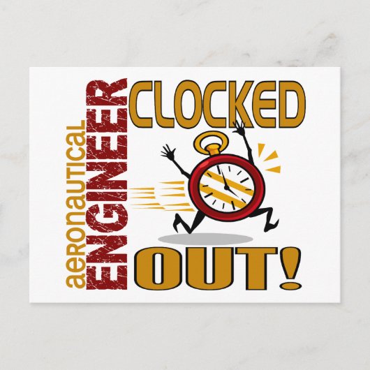 航空技術者がロックアウト ポストカード (正面)