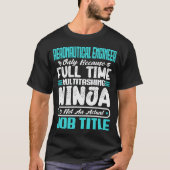 航空技術者の肩書き技能 Tシャツ (正面)