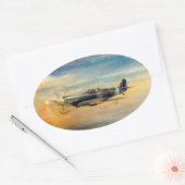 航空技術 楕円形シール (封筒)