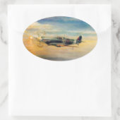 航空技術 楕円形シール (バッグ)