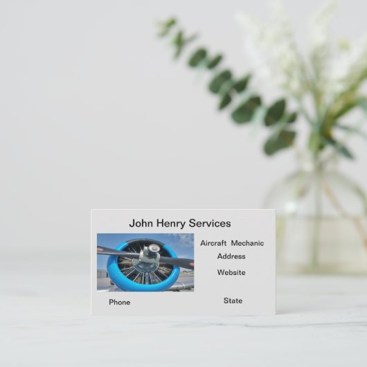 航空整備士 名刺 (スタンド正面)