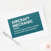 航空整備定義 – 航空おもしろい機 長方形シール (封筒)