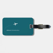航空旅行用スーツケース ダークティール バッグタグ ラゲッジタグ (裏面横)