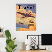 航空旅行 ポスター (ホームオフィス)