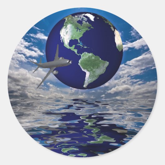 航空旅行 ラウンドシール (正面)