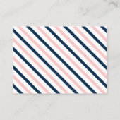 航空書籍ベビーリクエストPink Navy Boy Girl エンクロージャーカード (裏面)