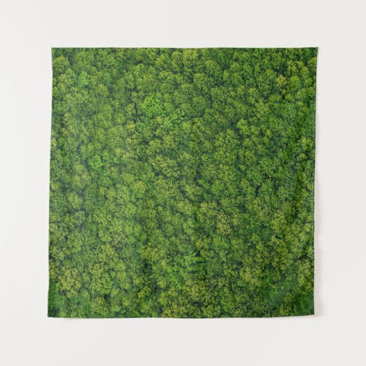 航空森林ビュー、平面図、コピー宇宙。 タペストリー (正面)