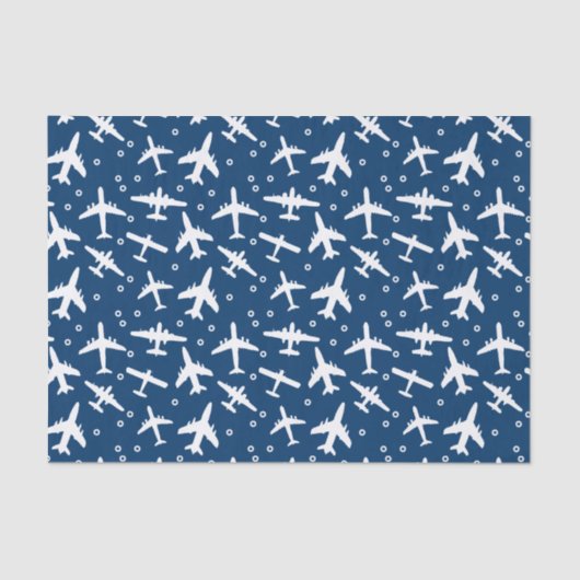 航空模様（青） 薄葉紙 (正面)