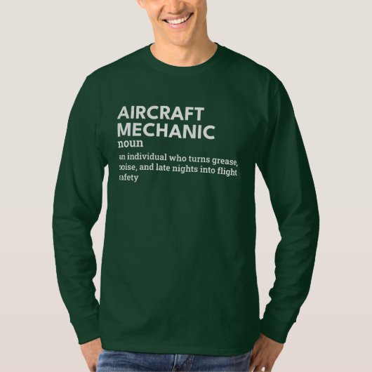 航空機おもしろい整備士ジョブ定義シャツ Tシャツ (正面)