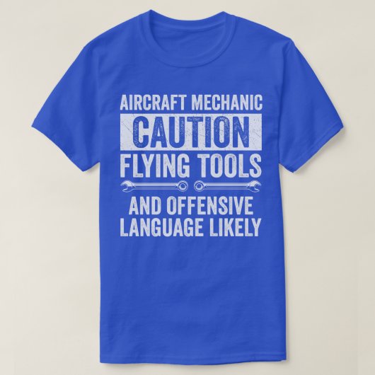 航空機おもしろい整備士固定用航空機1 Tシャツ (デザイン正面)