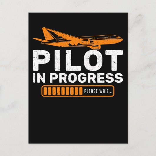 航空機おもしろい機おもしろいパイロット装荷 ポストカード (正面)