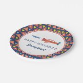 航空機おもしろい誕生日紙プレート ペーパープレート (アングル)