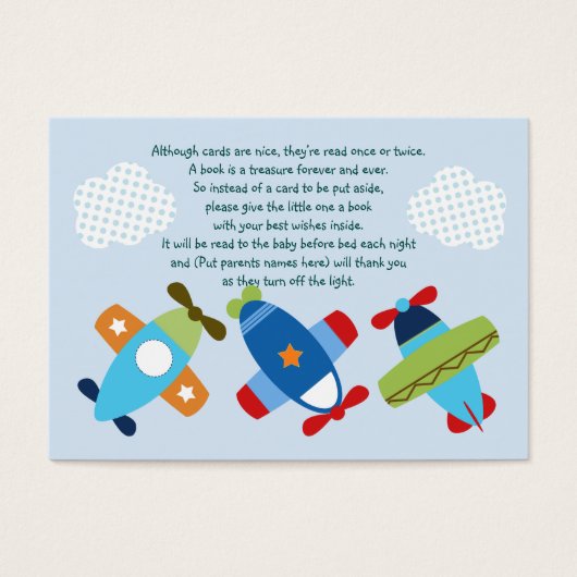 航空機が搭乗するメッセージカード/カード (正面)