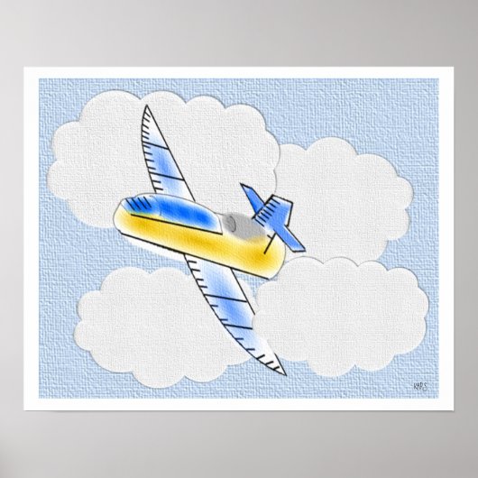 航空機が空中上昇する ポスター (正面)