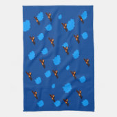 航空機と青雲空ヴィンテージ飛行機/航空機 キッチンタオル (縦)