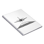 航空機による滑走路の離陸イラストレーション ノートブック (右側)