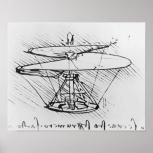 航空機のためのデザインの詳細、c.1488 ポスター