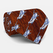 航空機のクラシックなクロムセスナの飛んでいるなマホガニー ネクタイ (ロール)