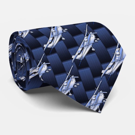 航空機のクラシックなクロムセスナ飛んでいるなカーボン繊維 ネクタイ (ロール)