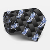 航空機のクラシックなクロムセスナ飛んでいるなカーボン繊維 ネクタイ (ロール)